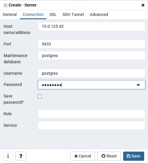 Backup of Internal and External PostgreSQL Database image.