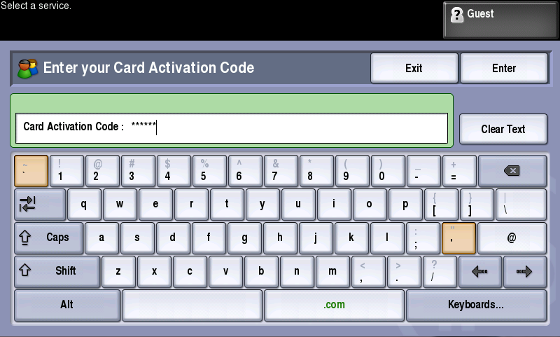 xerox assignment - card activation code.PNG