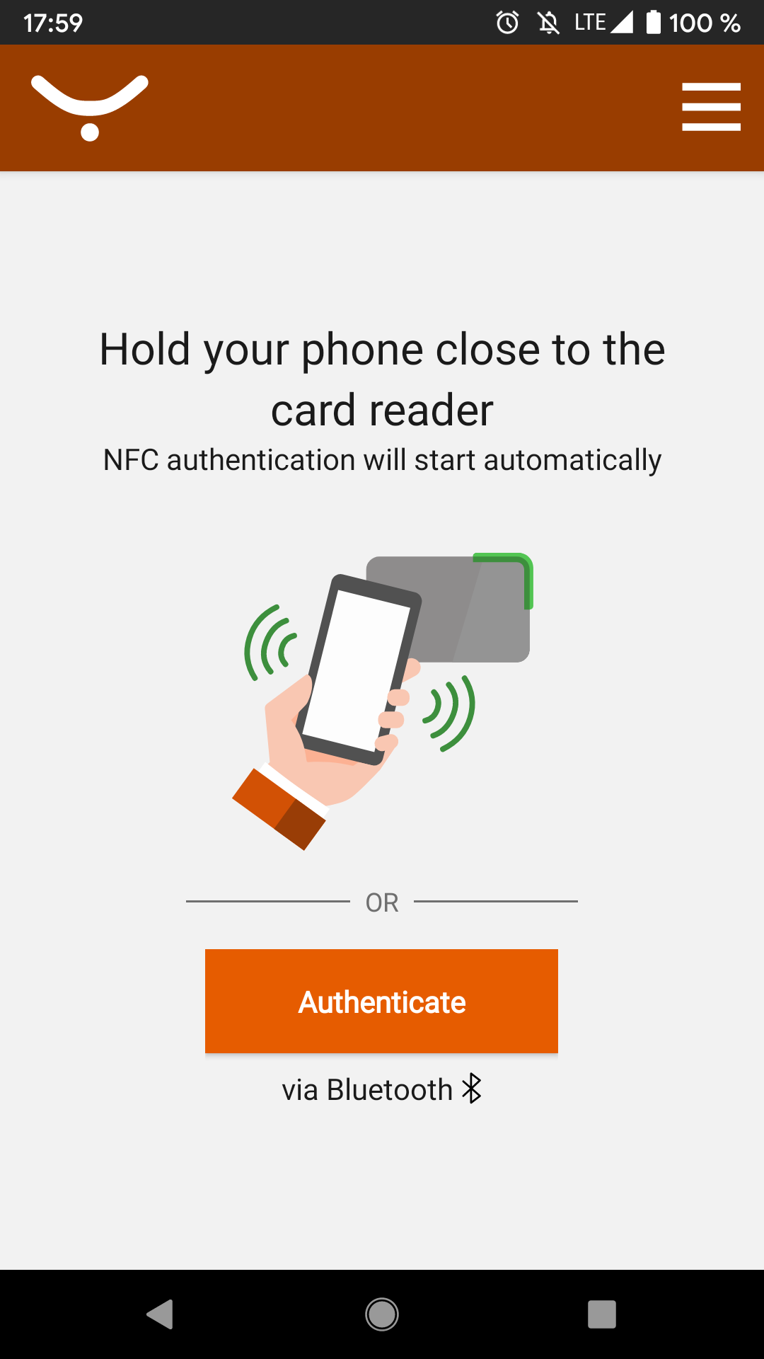 Phone with active NFC and Bluetooth