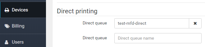 Direct queue configuration in YSoft SafeQ